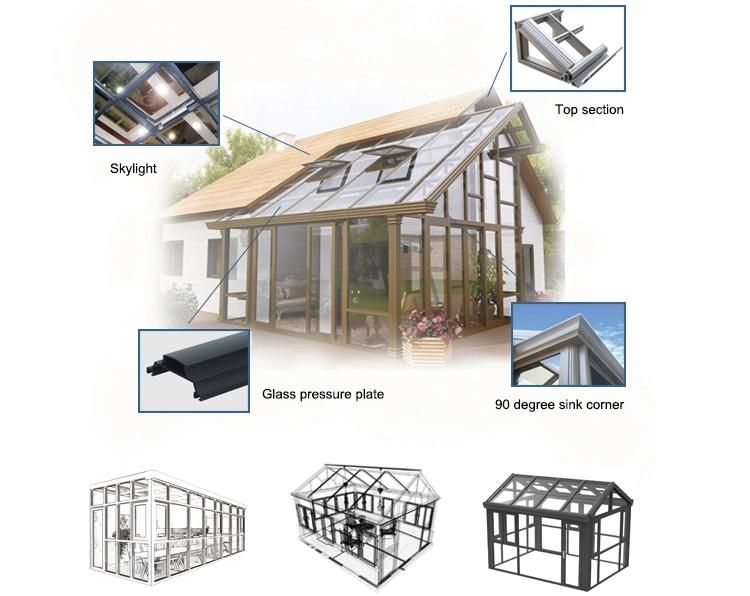 Outdoor Garden Gazebo Patio Solar Alu Aluminum Glass Sunroom Sun House Room
