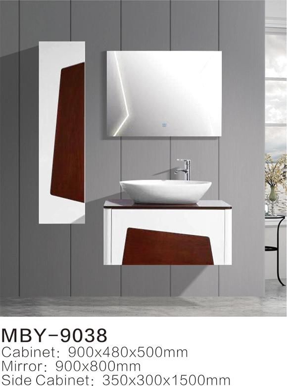 Hotel European Modern Wall-Hung PVC Bathroom Cabinets