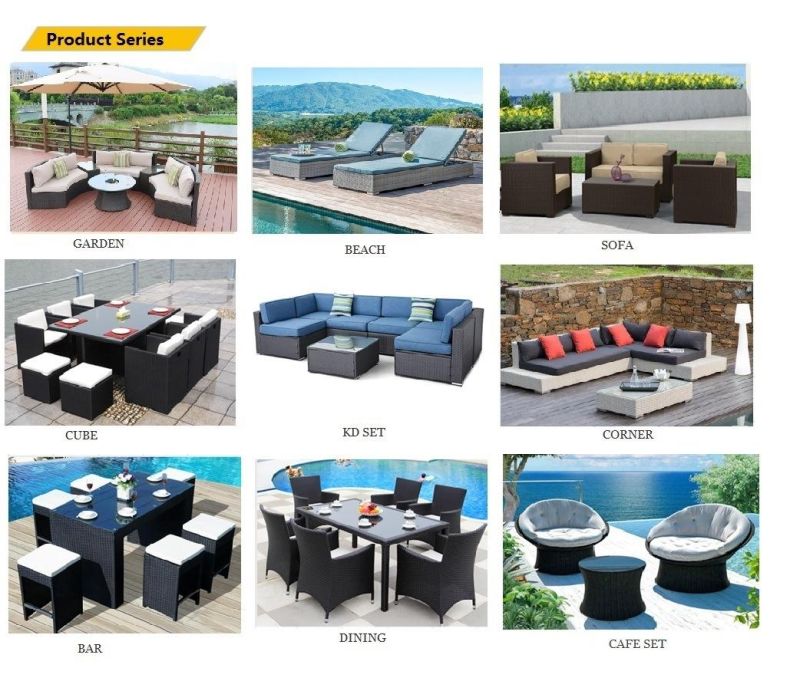 Garden Patio Wicker / Rattan Corner Sofa Set - Outdoor Furniture (GN-9121S)