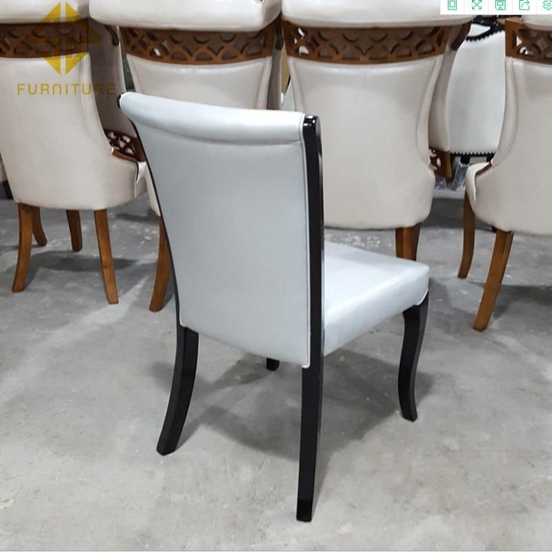 Modern European Style Hotel Dining Chair Wood Velvet Dining Chair