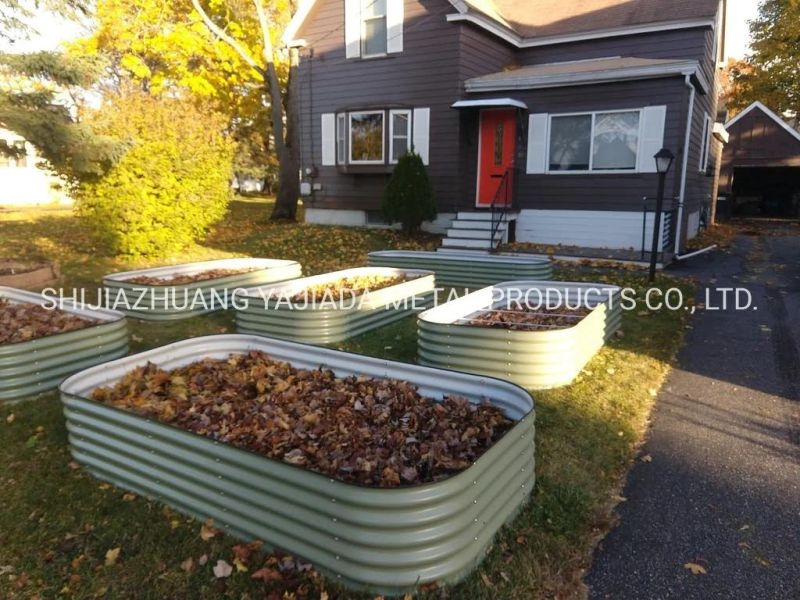 Outdoor Herb Large Planter Galvanized Raised Gardening Beds