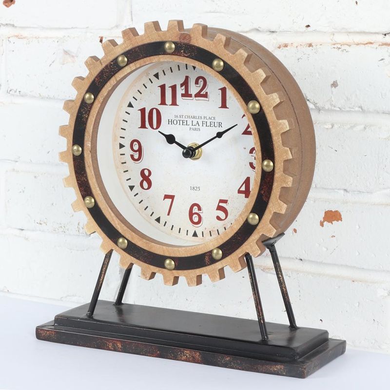 Iron & MDF Table Clock with Sky Wheel Shape for Home Decor, Leader & Unique Table Clock, Promotional Gift Clock, Desk Clock, Kids Table Clock