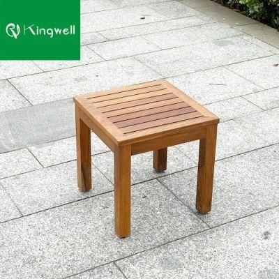Outdoor Furniture Square Teak Wood Side Table with En-851 Report