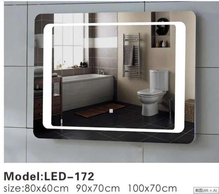 European Wall LED Fogless Touch Bathroom Smart Glass Mirror