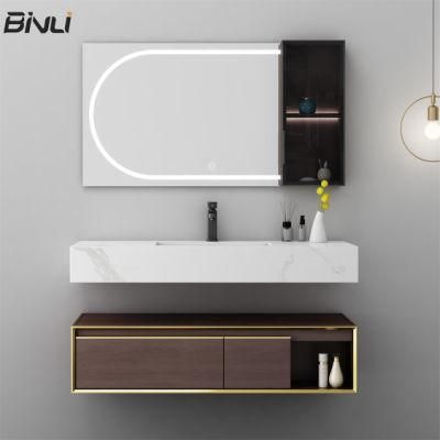 European Melamine Wood Floating Bathroom Sink Cabinet Vanities for Hotel