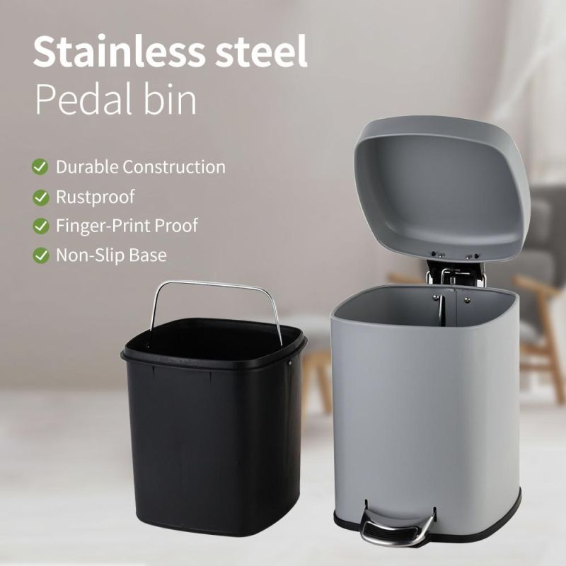 European Style Sturdy Double Compartment Pedal Bins