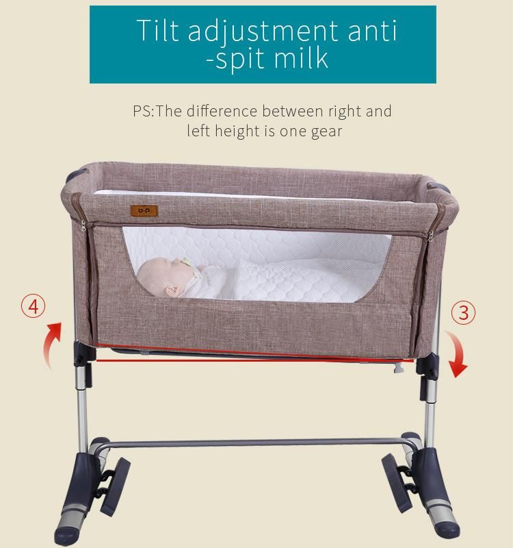 2022 Certified Multifunctional Crib Bedside Crib Baby Cot