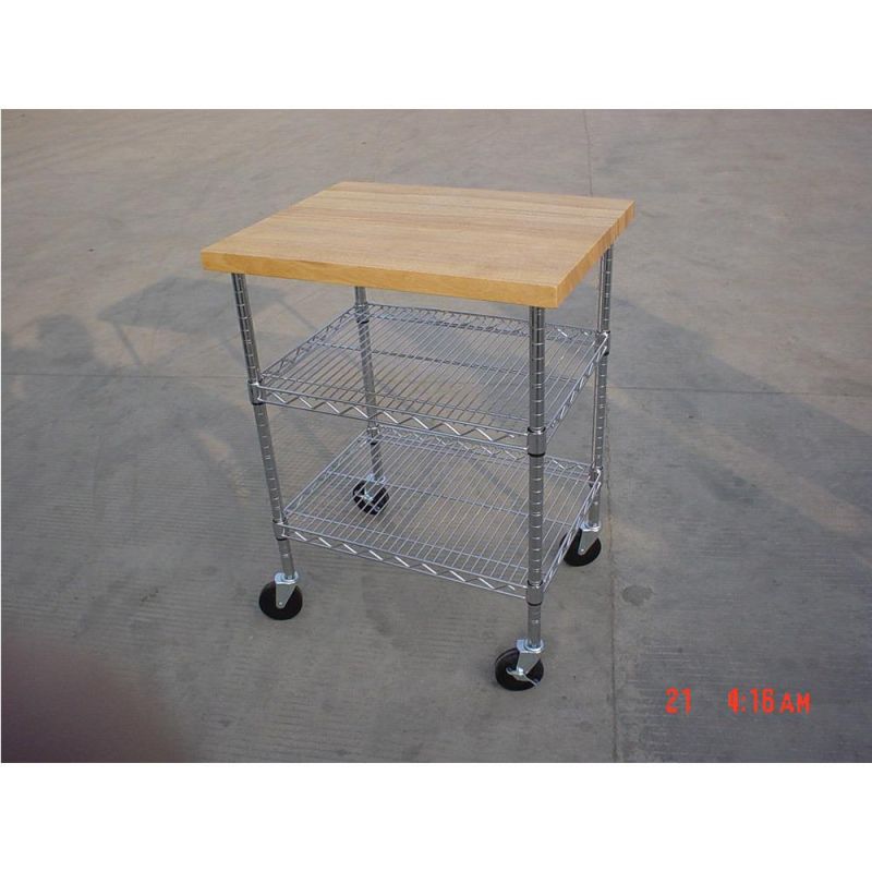3 Tier Kitchen Storage Rack Trolley Rolling Cart with Wheels