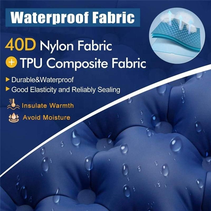 High Quality Camping Equipment Single Flocked Inflatable Mattress