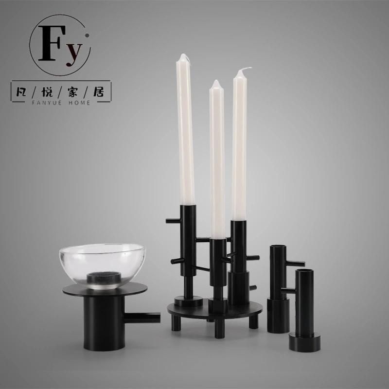 Golden Four Head Iron Candle Holder for Table Setting Wedding Decoration