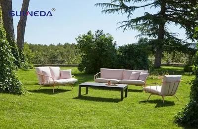 European Style Wholesale Comfortable Outdoor Sofa Set Garden Patio Aluminium Sofa
