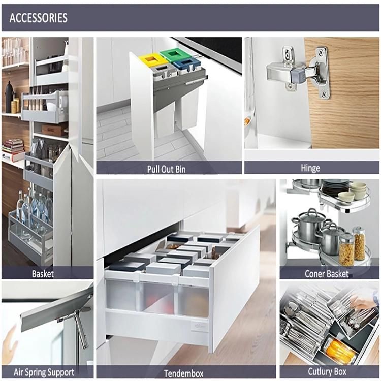 New Design European Style Laminate Custom Wood Cheap Modern White Shaker Kitchen Cabinet Modern Luxury