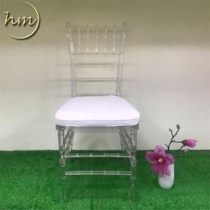 Wedding Party Event Clear Crystal Plastic Resin Acrylic Chiavari Chair