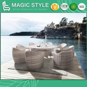 Patio Wicker Dining Set Rattan Weaving Dining Chair Garden Dining Table with Ceramic Glass Outdoor Furniture Modern Coffee Furniture