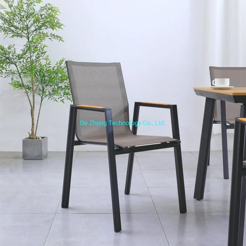 Quickly Delivery Hotel Bistro Dining Rattan Outdoor Furniture Set with Quick Dry Textylene Mesh