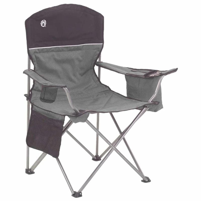 Camping Chair Mesh High Back Ergonom with Cup Holder Armrest Pocket