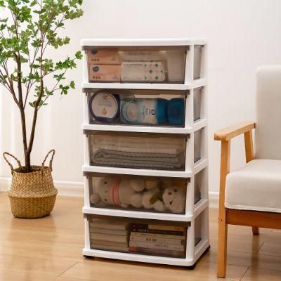 44t14 Plastic Drawer Organizer Clothes Storage Cabinet European Style Plastic Drawer Storage Cabinet for Sundries