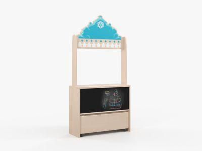 Fashionable Multifunctional Kindergarten Furniture Wooden Kids Roleplaying Theatre Cabinet