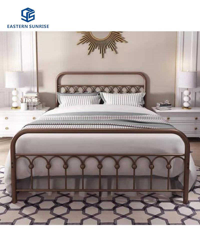 European Style Iron Stable Double Bed for Bedroom/Hotel