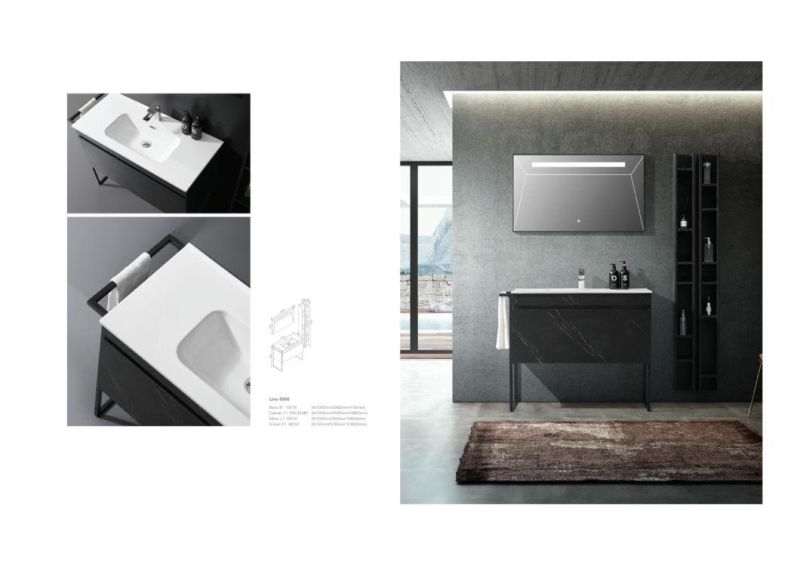 European Floor Standing Modern Paint Free MDF Bathroom Furniture Lino-1000