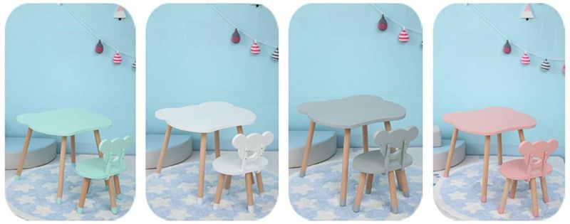 European Style Design Colorful Kids Table and Chair Set Preschool Furniture