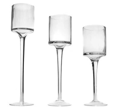 3 PCS Crystal Glass Candlestick &amp; Tealight Candle Holders