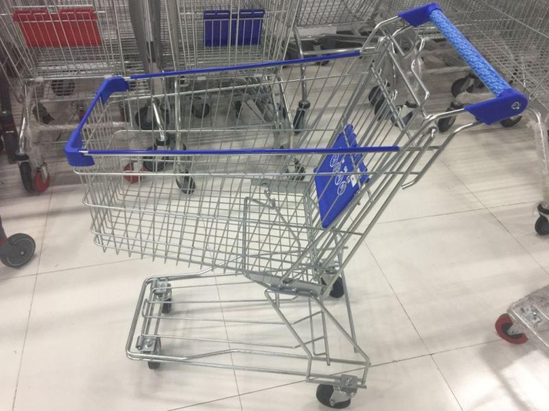 European Supermarket Foldable Nesting Mesh Roll Container Trolleys