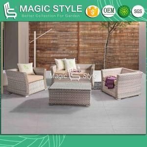 New Design Wicker Sofa Set Rattan Sofa with Cushion (Magic Style)