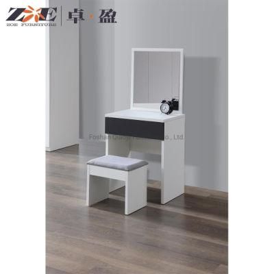Promotion Cheap Saving Space Kids MDF Dressing Table Set with Mirrored Vanity Dressers