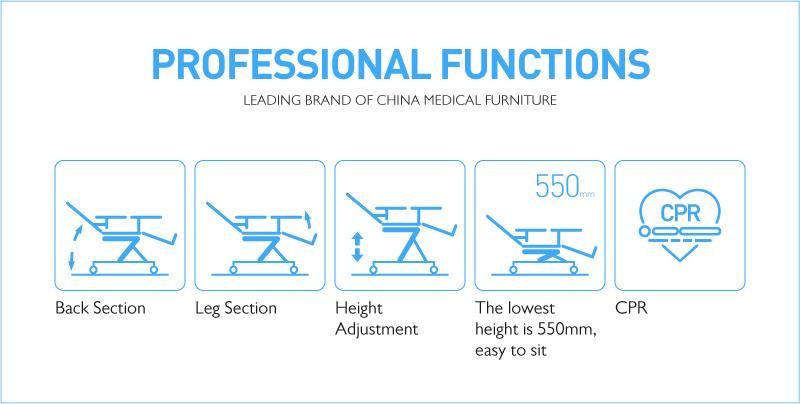 Ske-180 Hospital Automatic Three Function Dialysis Treatment Chair