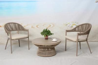 Rope Material Table and Chair for Outdoor Patio