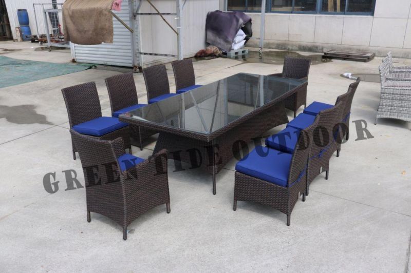 Outdoor Patio Dining Rattan Garden Furniture Sets 11PCS