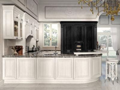 Luxury European Style Kitchen Cabinet Solid Wood Furniture