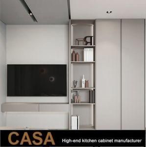 Simple European Style Design Concept White Apartment Small Kitchen Membrane Pressure Plate Kitchen Cabinet Customization
