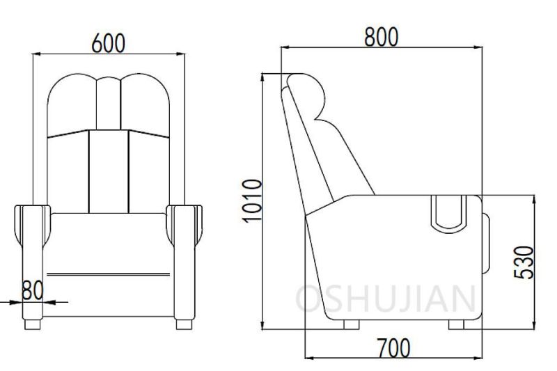 European Style Comfortable VIP Chair Air Leather Seat Manual Recliner Sofa