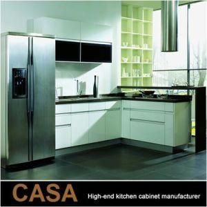 Black White Matt Lacquer European Style Cheap Laminate HPL Kitchen Cabinet Furniture