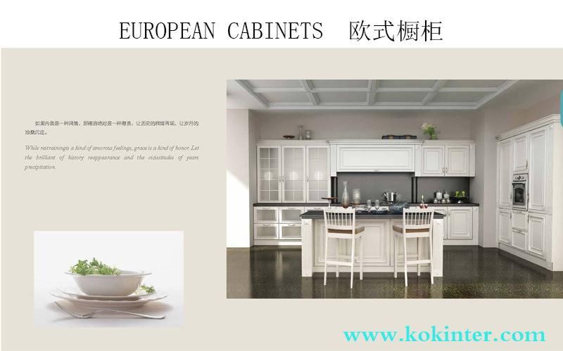 MDF/MFC/Plywood Particle Board European Kitchen Cabinets of Kok014