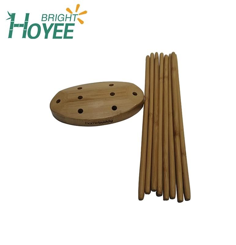 Bamboo Wood Storage Plastic Bag Drying Rack Bamboo Drying Rack