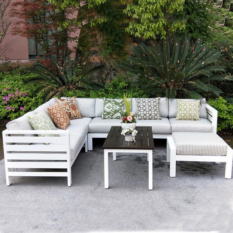 Outdoor Patio Sofa Set in White