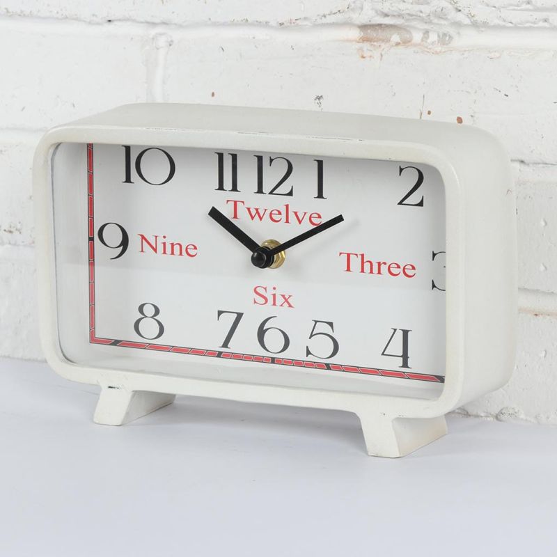 Simple Style Table Clock in Metal, Fashion Style Mantel Clock, Iron Desk Clock