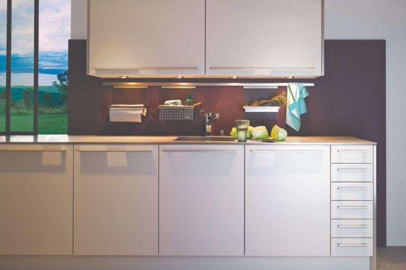 Custom Modern European Luxury Simple Design Matt Finish Island Style Laminate Kitchen Cabinet