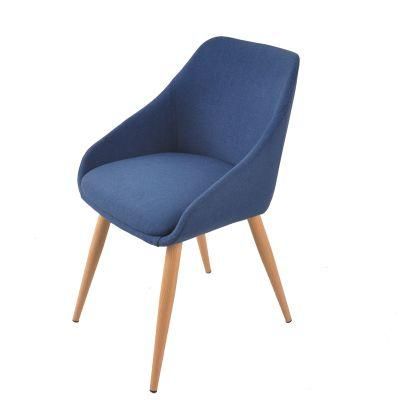 Wholesale Home Furniture Ergonomic Armrests Upholstered Fabric Dining Chair