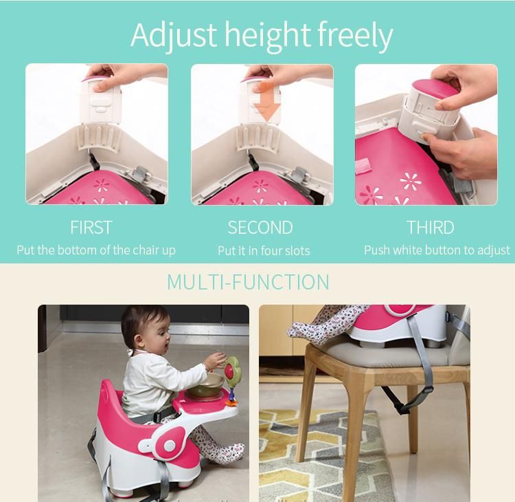 Multifunctional Adjustable Baby High Chair, Converts to Toddler Chair with Baby Activity Center