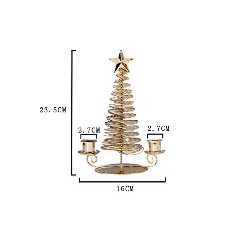 Metal Tealight Carousel Iron Holders Christmas Glass Candlestick Ironiron European-Style Retro Ornaments Old Tall Candle Holder