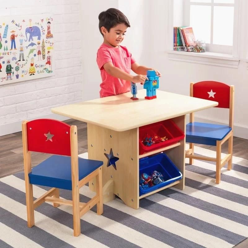 Schoo Furniture Home Office Table Kids 5 Piece Arts and Crafts Table and Chair Set