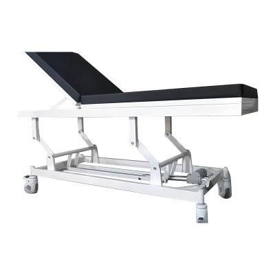 Mn-Jcc004 Hospital Furniture Adjustable Electric Examination Table with Wheels