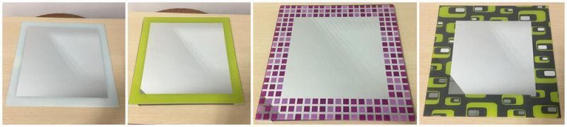 3mm 4mm Silkcreen Printed Bathroom Aluminum Mirror with Different Customized Colors