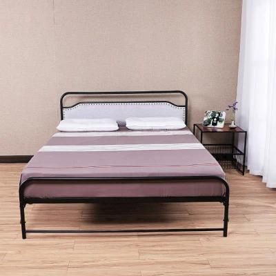 Cheap Home Use Black Queen Size Metal Platform Bed Frame
