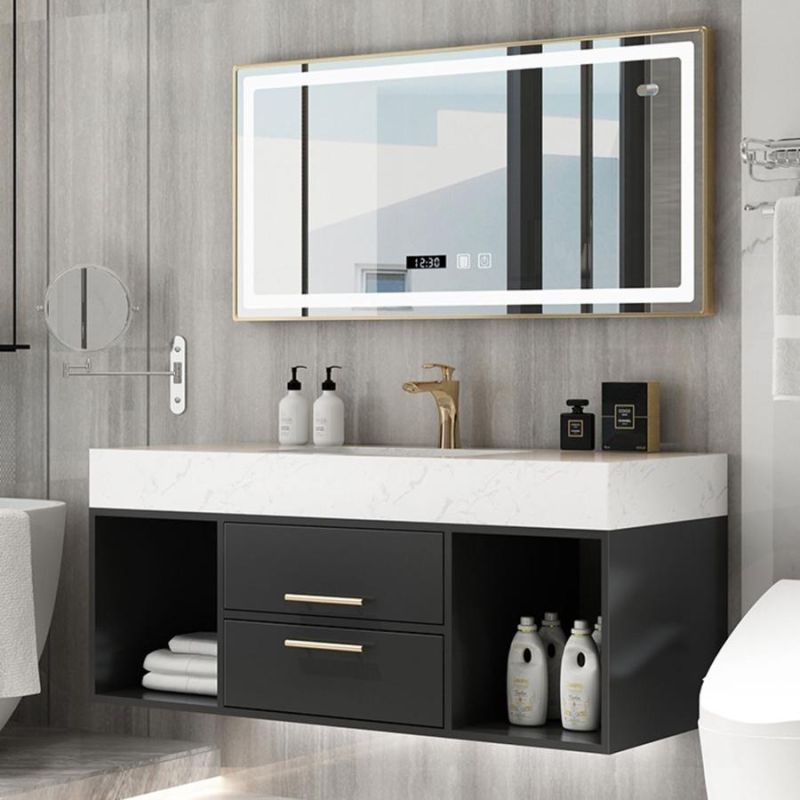 Modern European Style Floating Melamine Plywood Bathroom Vanity