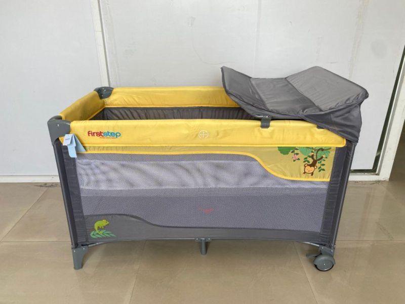 Mamakids S12-7 New Plastic Baby Playpen European Standard Hot Sale Baby Travel Cot with Changing Table